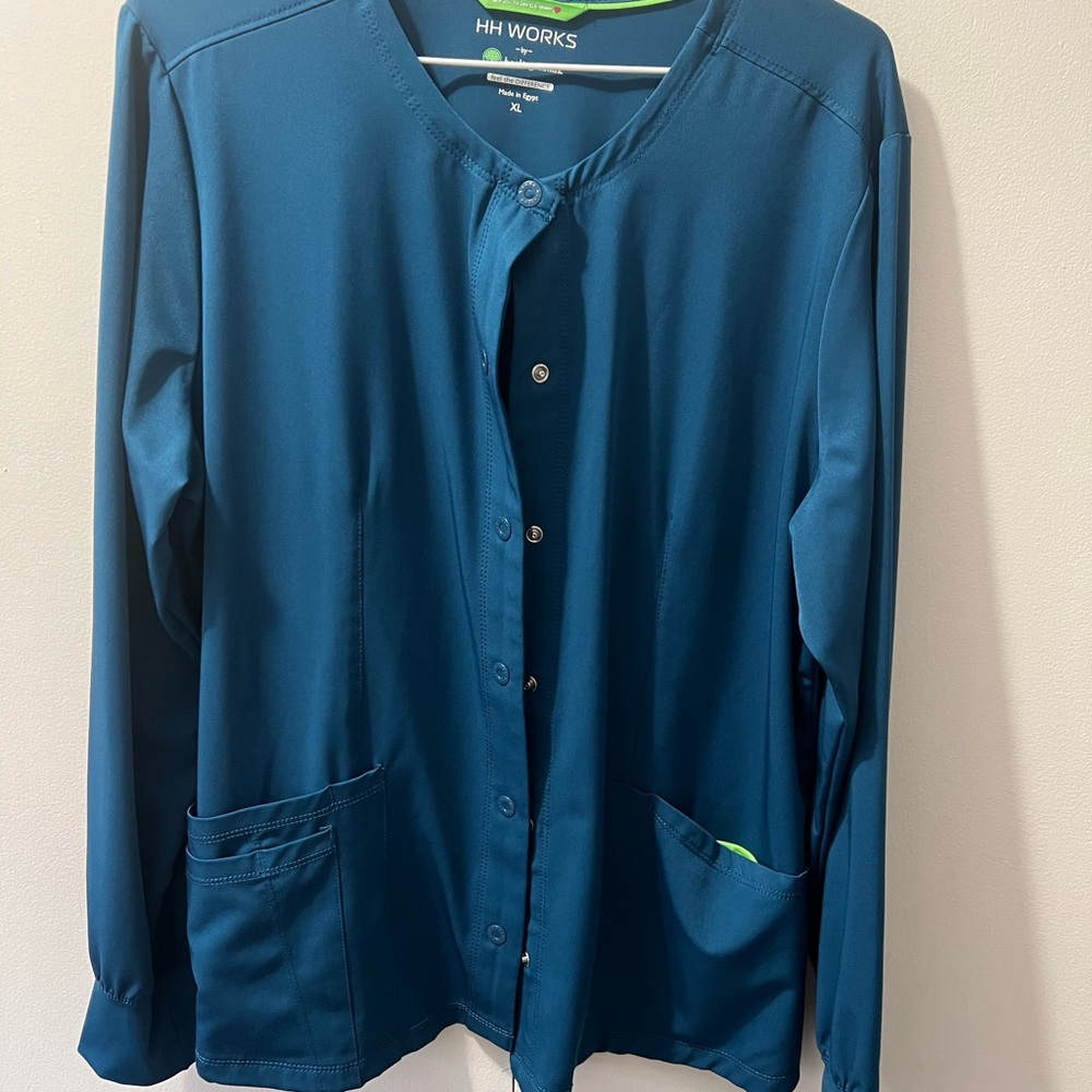 Healing Hands Women's Teal Button Down Shirt